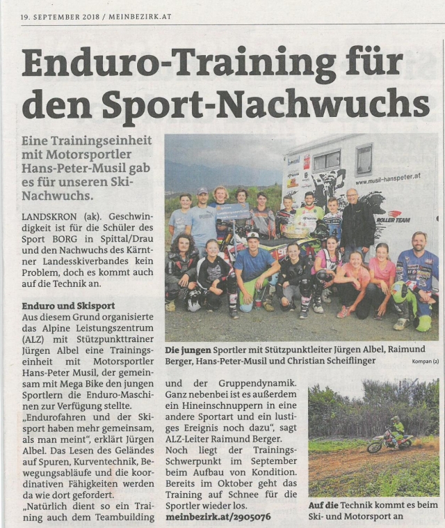 TRAINING mit Ski-Sportnachwuchs